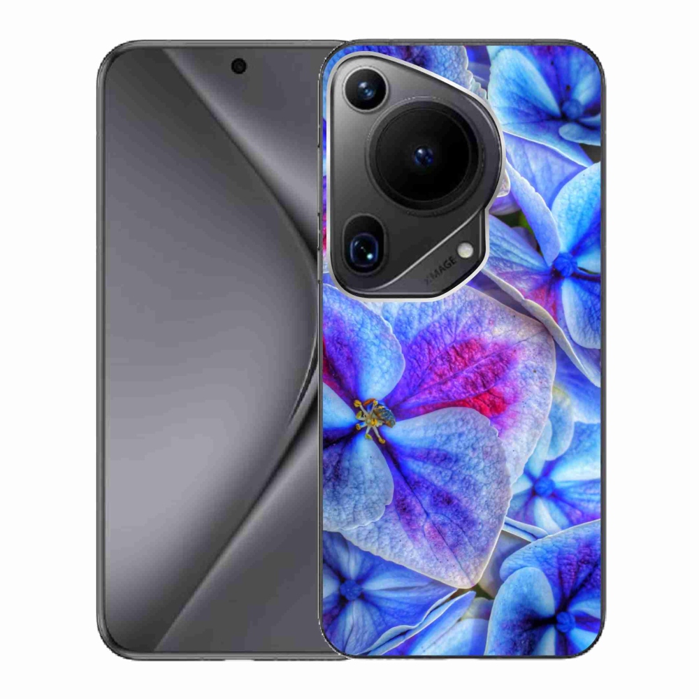 Zselés borító mmCase a Huawei Pura 70 Ultra - kék virágok 1