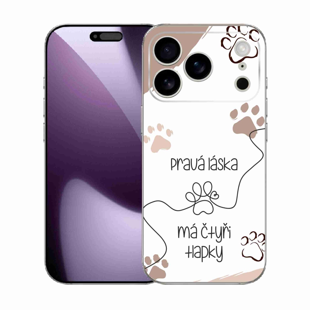 Gél borítás mmCase iPhone 17 Pro készülékhez - kutyamotívum 1 fehér háttér