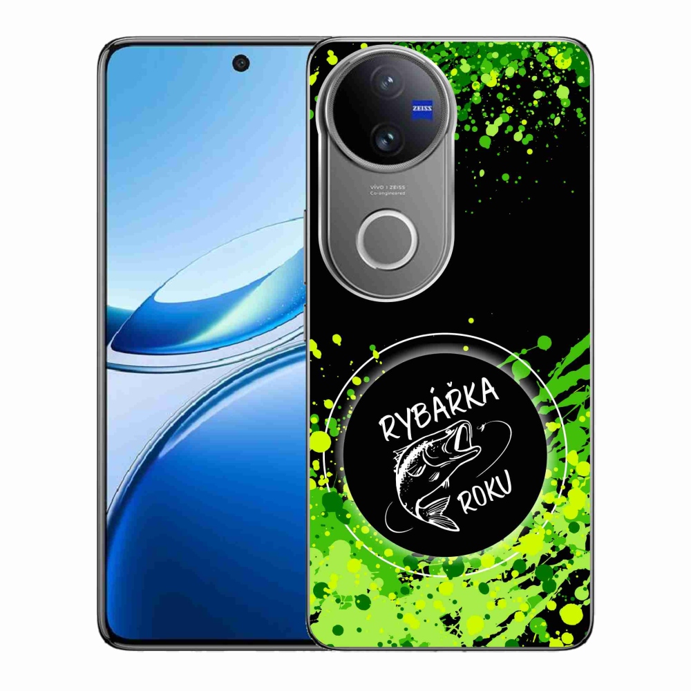 Gél borító mmCase a Vivo V50 5G-n - az év halászának fekete háttere