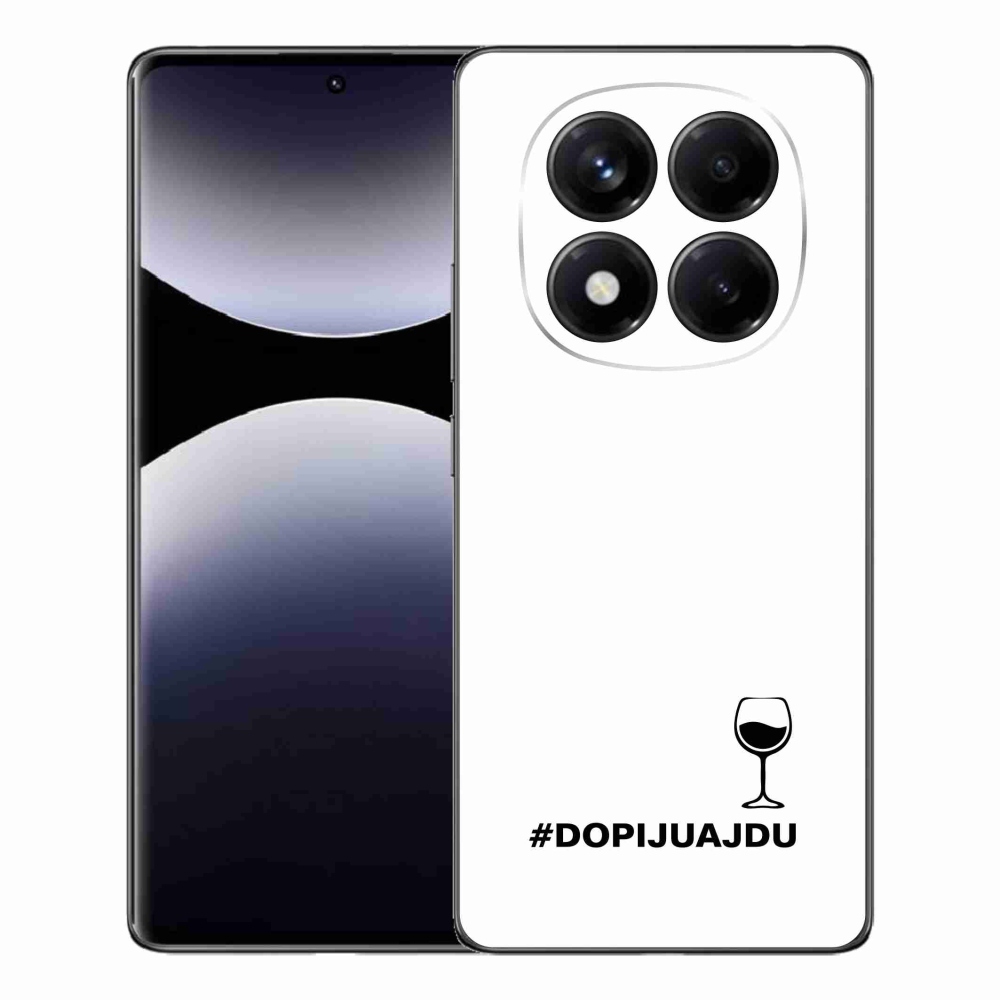 Gél borítás mmCase a Xiaomi Redmi Note 14 Pro készülékhez - bor motívum fehér háttérrel