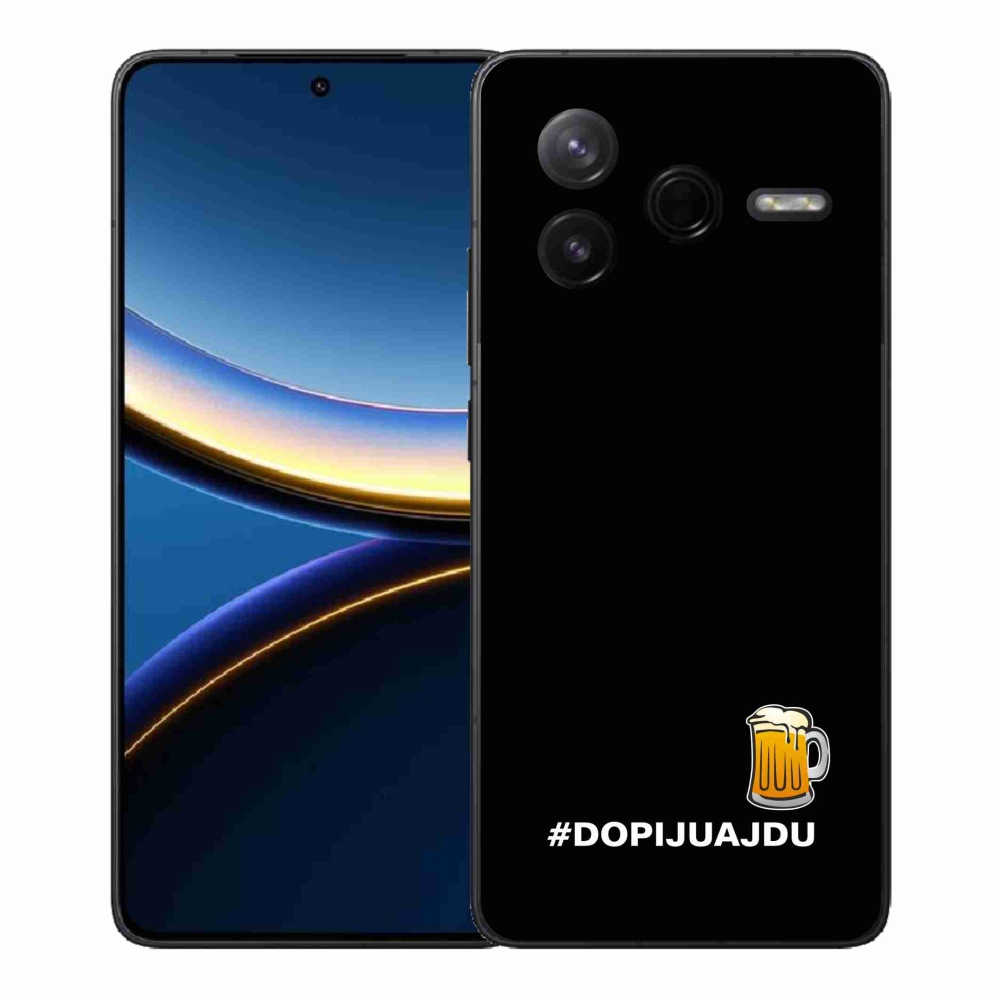 Gél borítás mmCase a Xiaomi Poco F7 Pro számára - sör motívum 1 fekete háttér