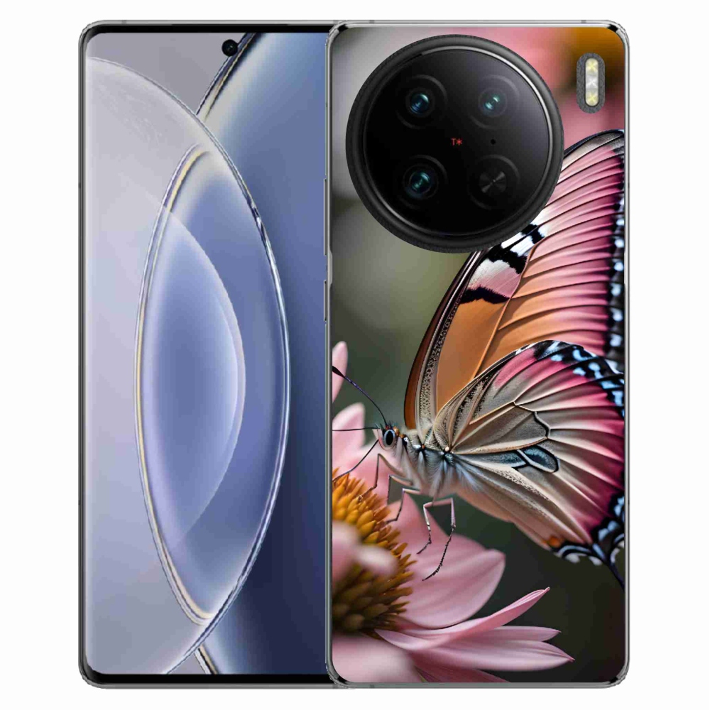 Gél borító mmCase a Vivo X90 Pro készülékhez - színű pillangó