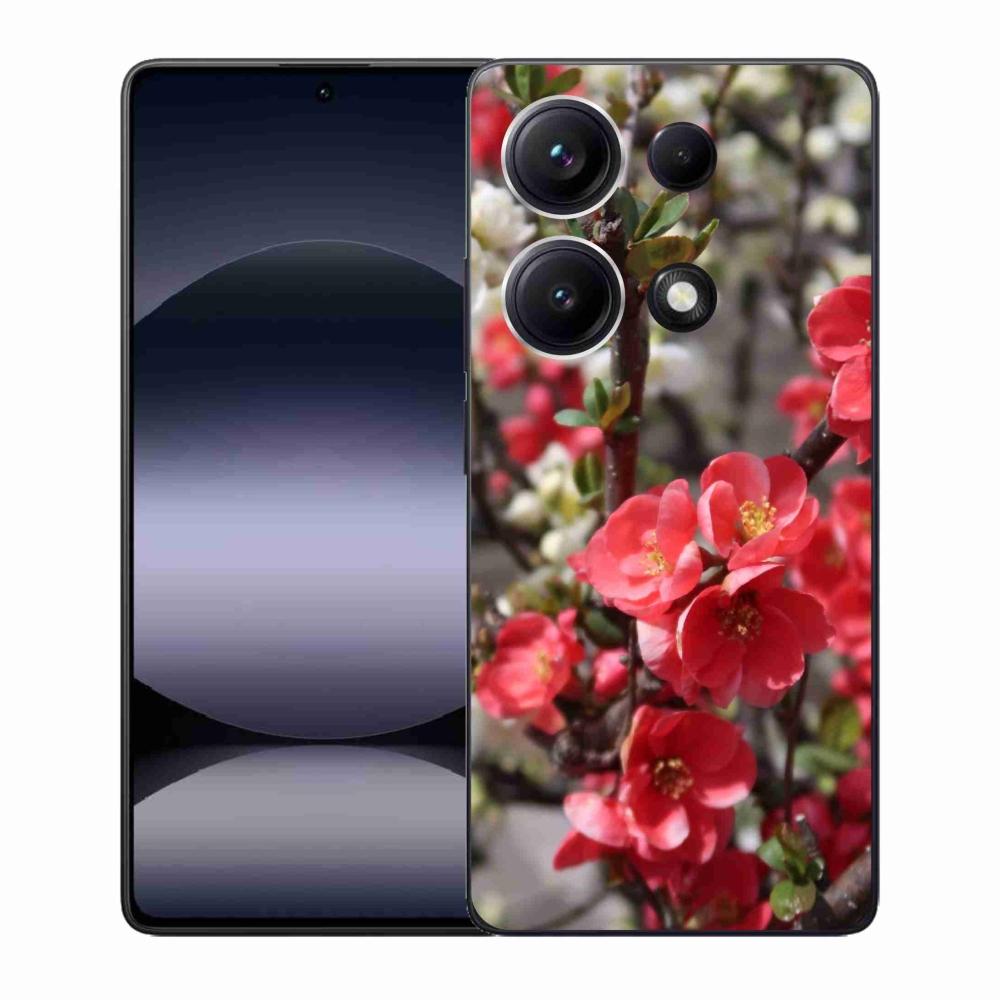 Gél borítás mmCase a Xiaomi Redmi Note 14S-hez - piros virágok