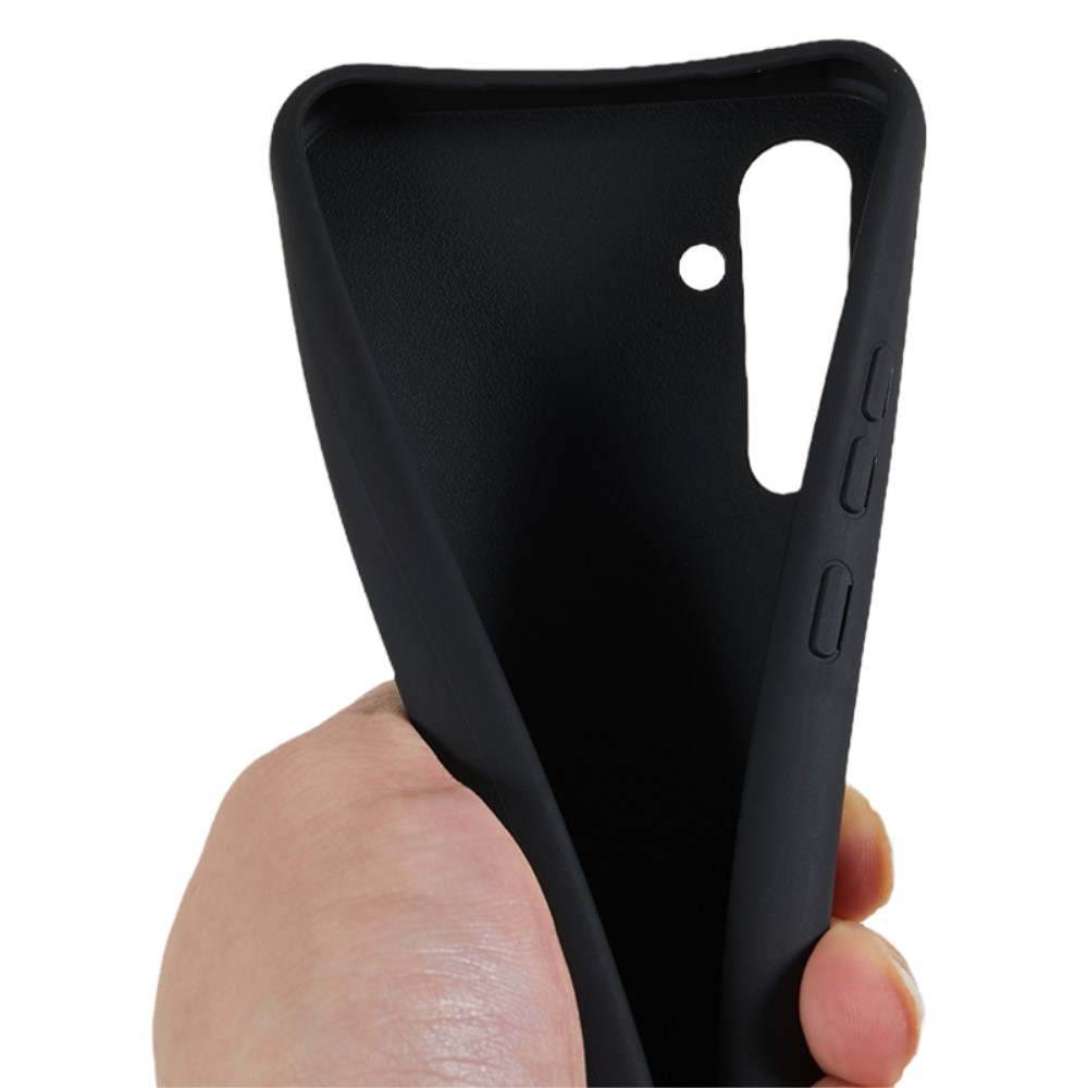 Zsinórral ellátott zselés tok Samsung Galaxy S25+ készülékhez - fekete