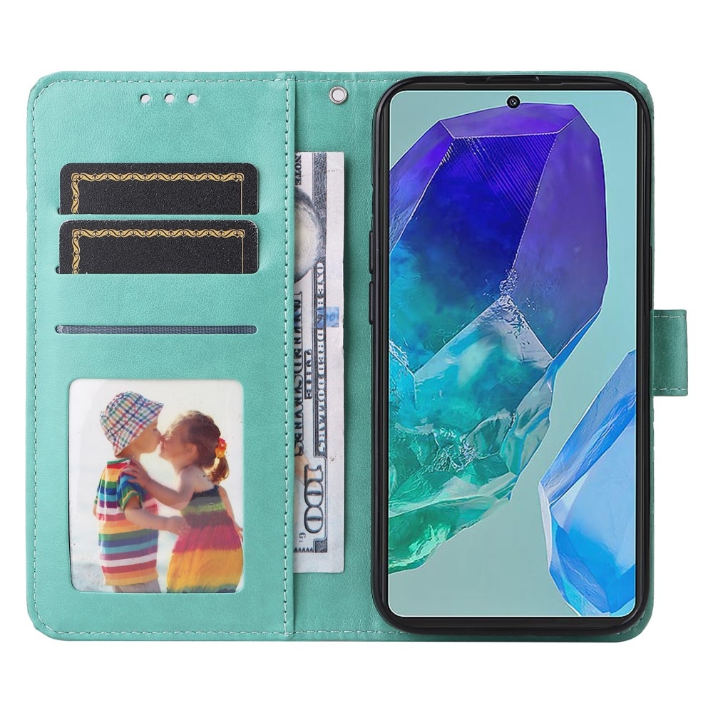 Napraforgó könyvtáska Samsung Galaxy M55 5G - teal - teal