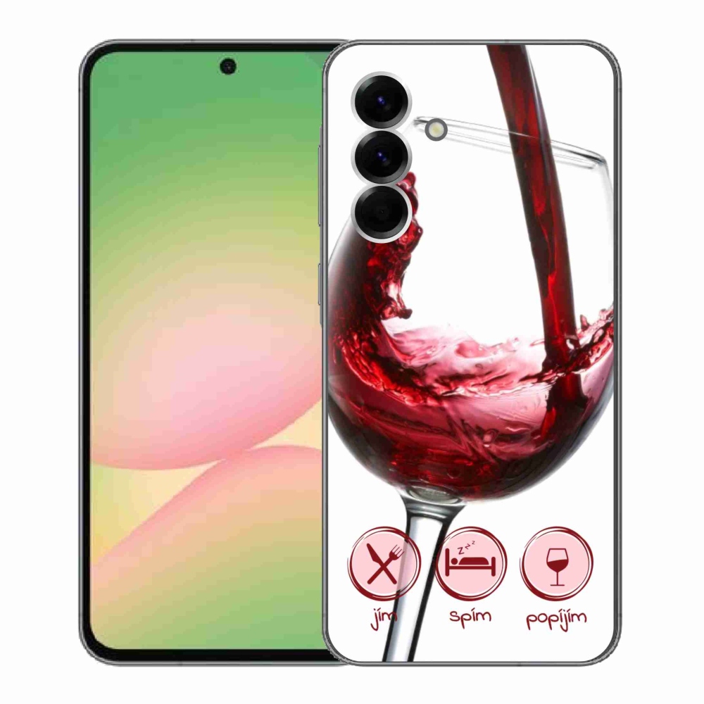 Zselés borítás mmCase Samsung Galaxy A56 5G - borospohár piros