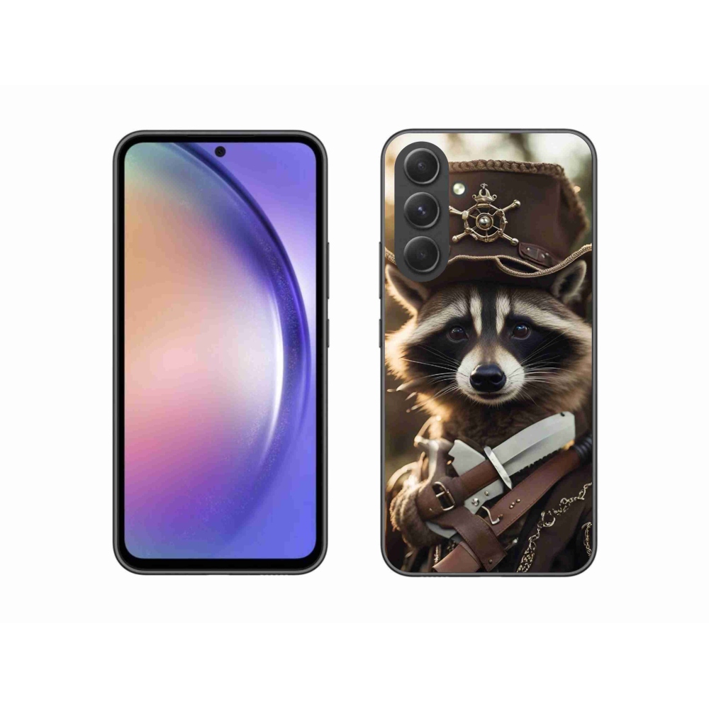 Zselés borítás mmCase Samsung Galaxy A54 5G - mosómedve egyenruhában