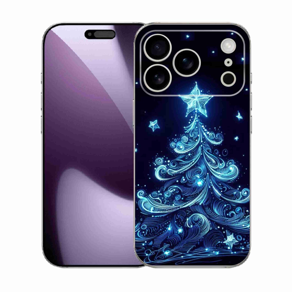 Gél borítás mmCase iPhone 17 Pro készülékhez - neon karácsonyfa 4