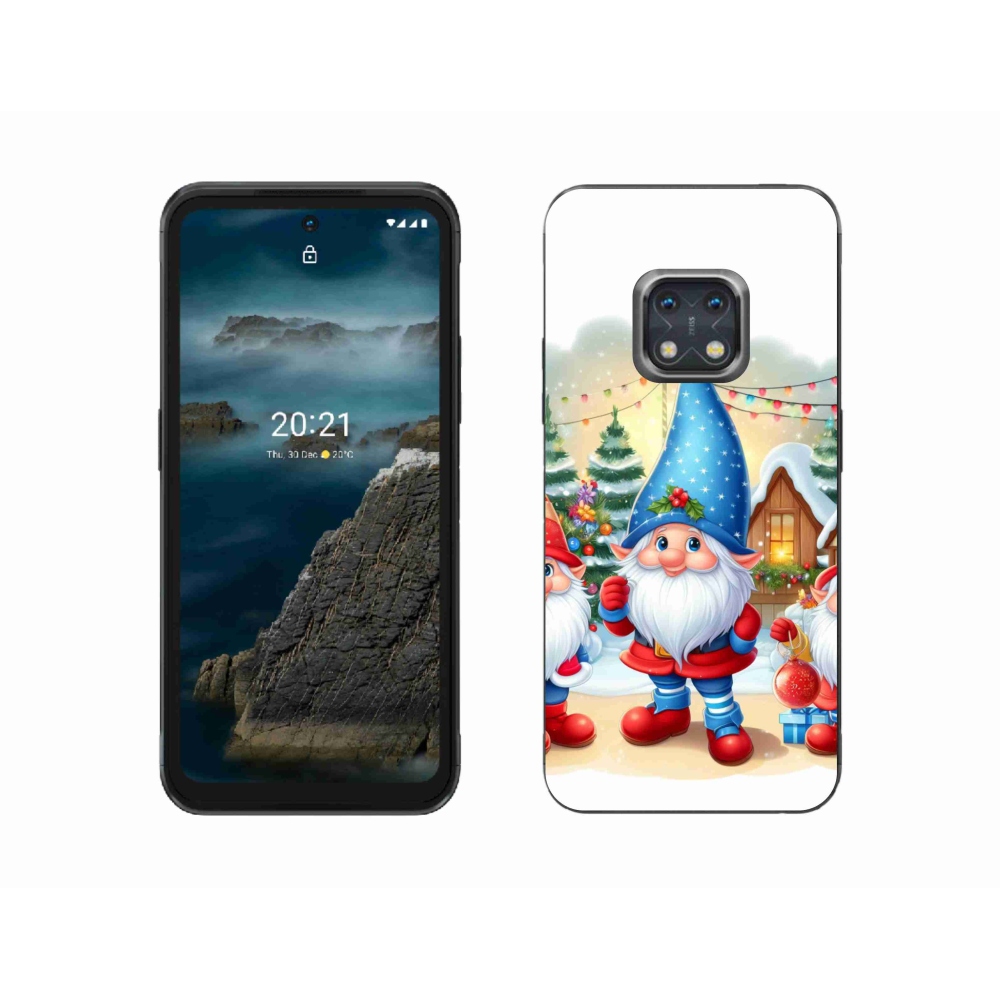 Zselés borítás mmCase a Nokia XR20 készülékhez - Karácsonyi manók