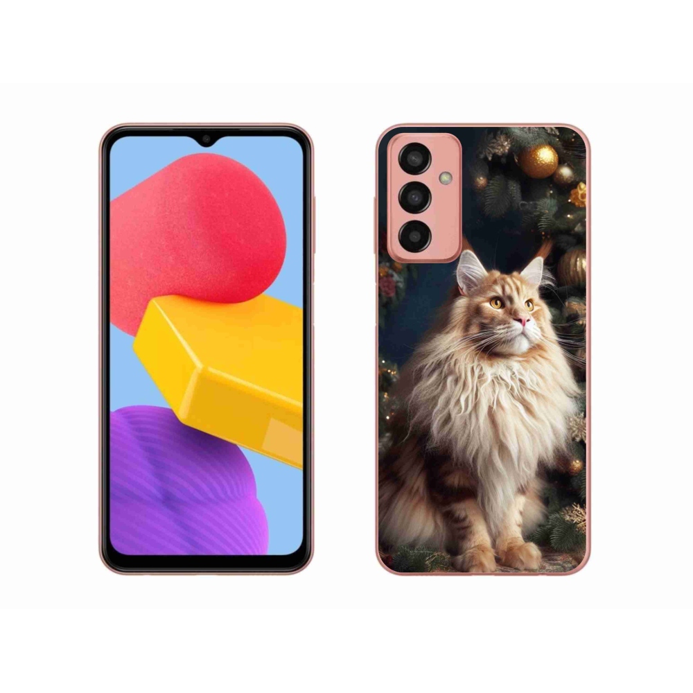 Gél borítás mmCase Samsung Galaxy M13 készülékhez - macska a fánál