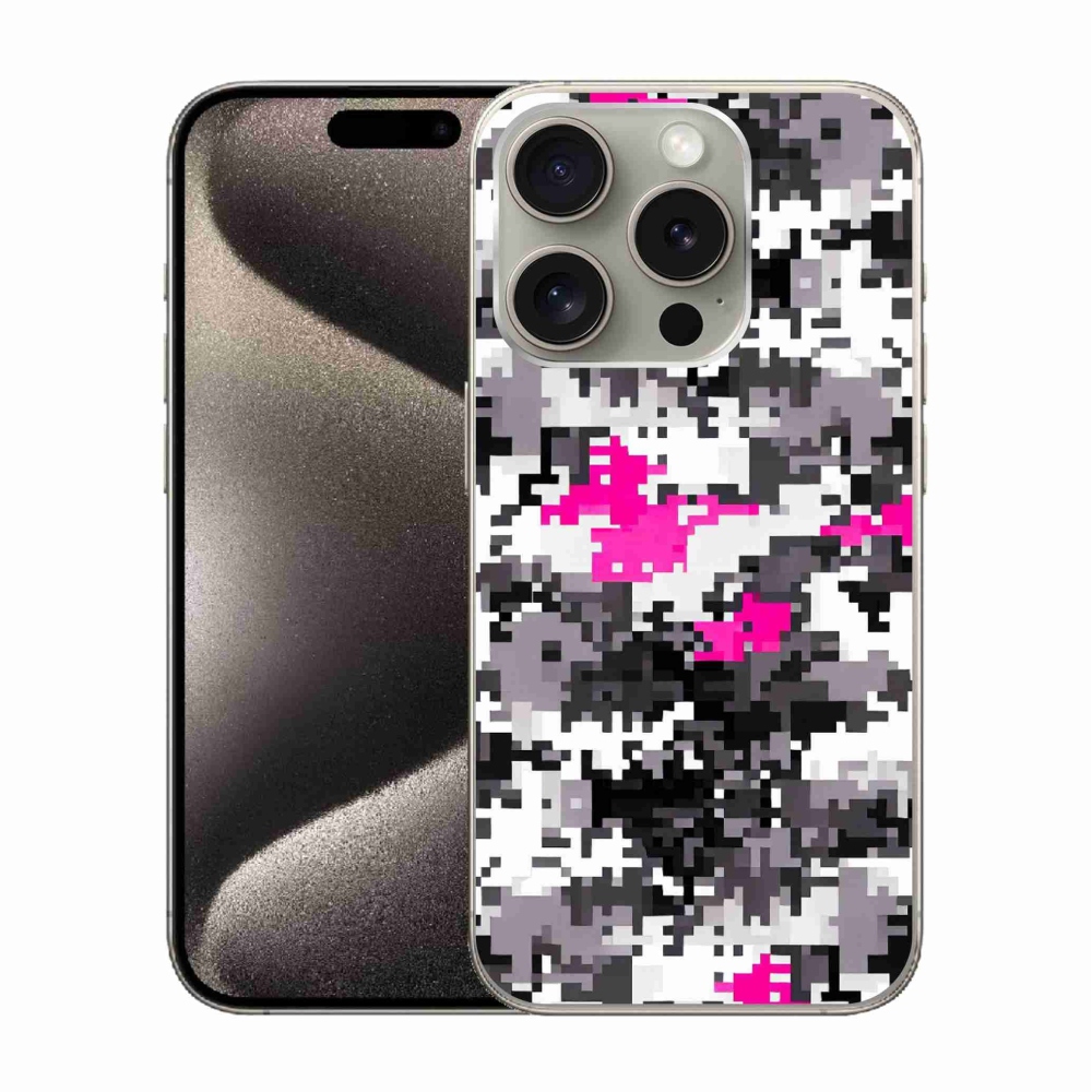 Zselés borítás mmCase iPhone 15 Pro készülékhez - terepszínű minta 4