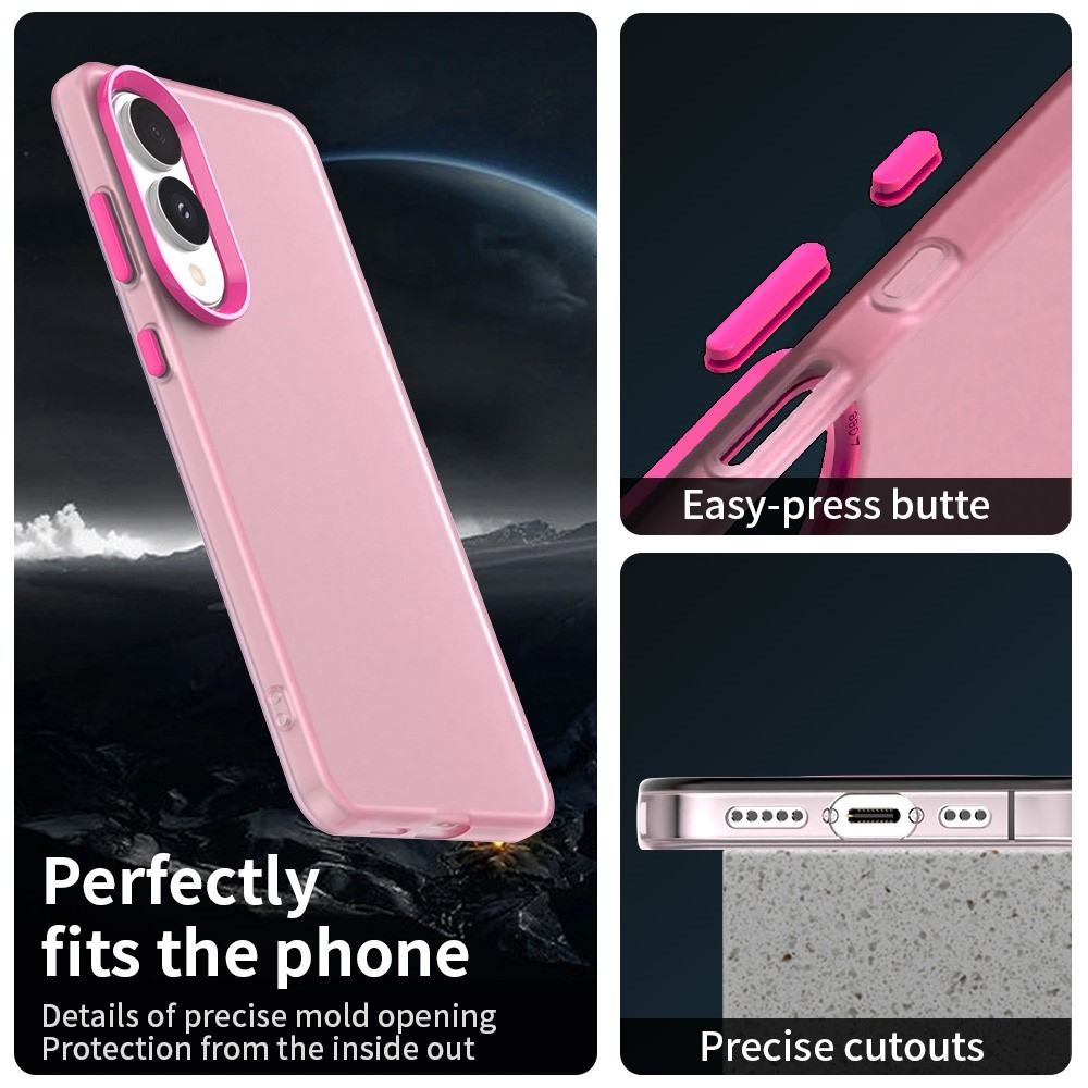 Candys matt zselés tok Samsung Galaxy S25 Edge készülékhez - rózsaszínű