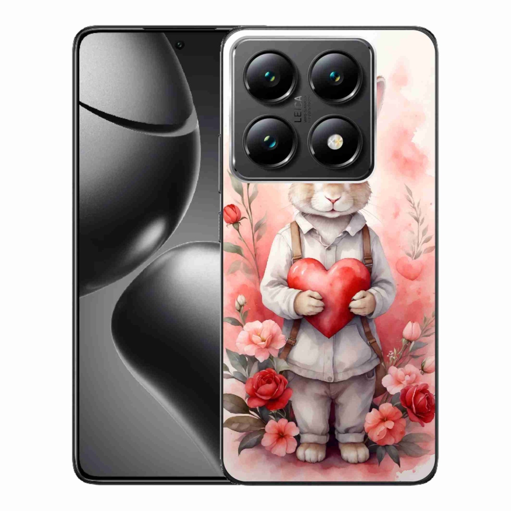 Gél borítás mmCase a Xiaomi 14T Pro számára - nyúl szívvel