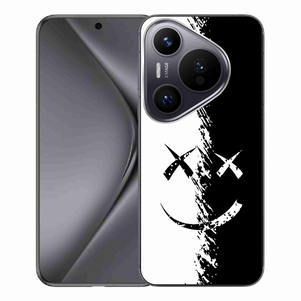Gél borító mmCase a Huawei Pura 70 Pro készülékhez - fekete-fehér mosolygó