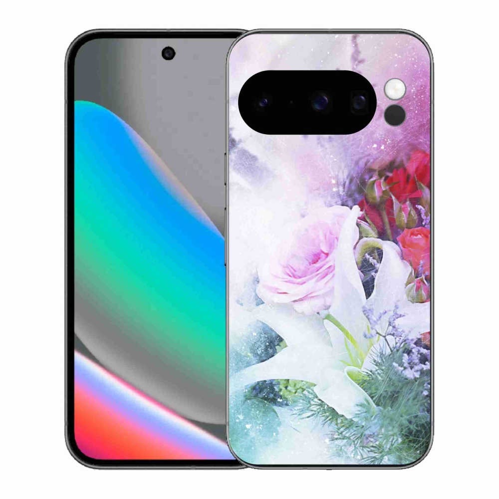 Zselés borítás mmCase a Google Pixel 10 Pro számára - virágok 4