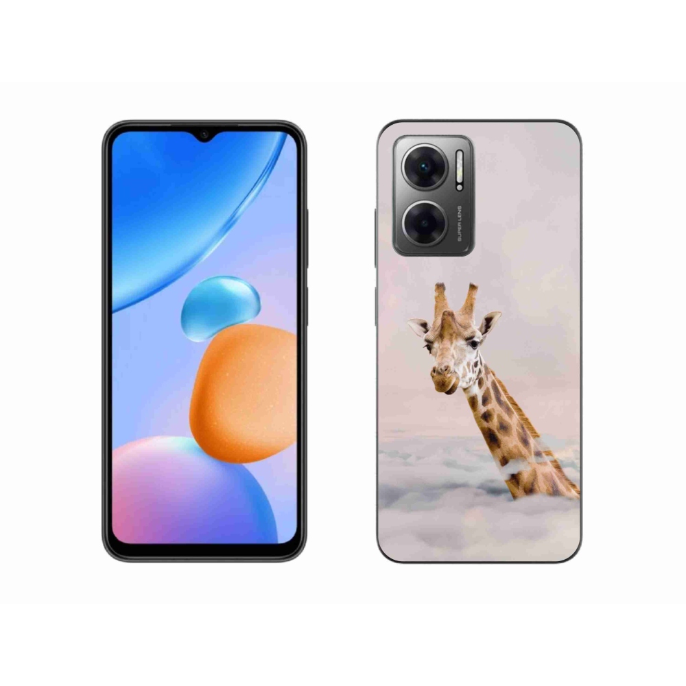 Gél borító mmCase a Xiaomi Redmi 10 5G-hez - zsiráf a felhőkben