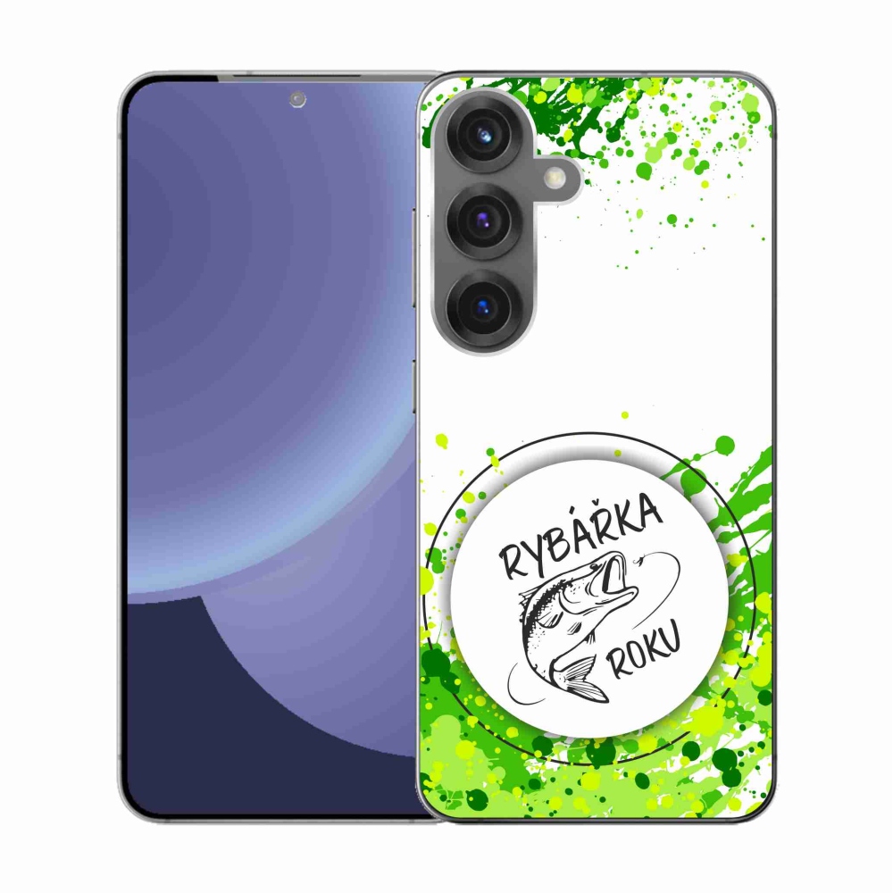 Gél borító mmCase Samsung Galaxy S25 készülékhez - Az év halászának fehér háttere