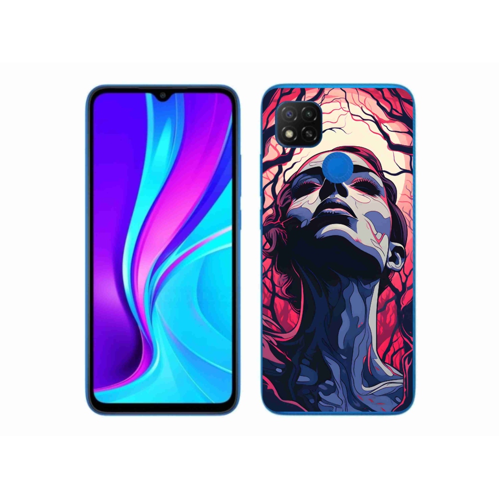Gél borítás mmCase a Xiaomi Redmi 9C-n - absztrakt arc