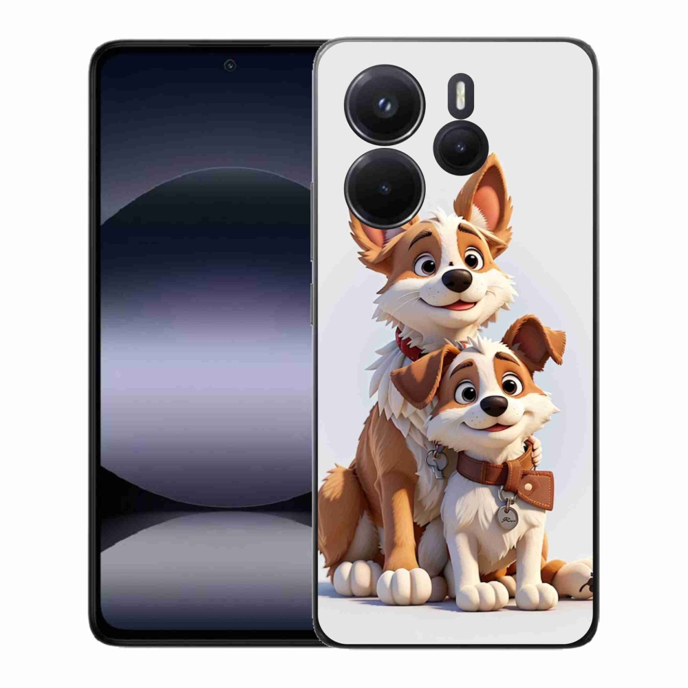 Gél borítás mmCase a Xiaomi Redmi Note 14-hez - kutyák rajzolása