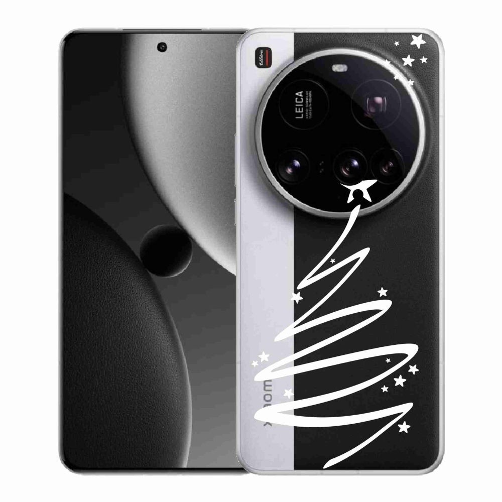 Gél borítás mmCase a Xiaomi 15 Ultra számára - fehér fa átlátszó háttéren