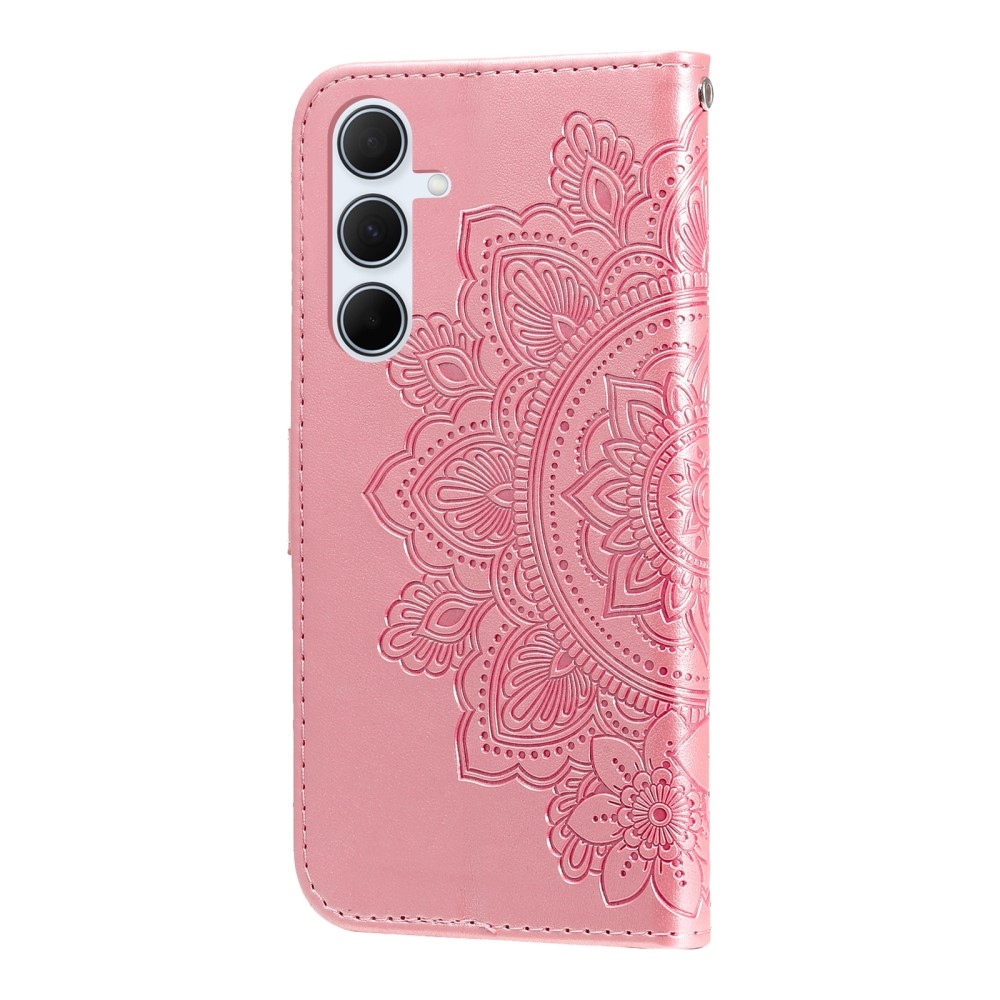 Mandala könyvtáska Samsung Galaxy A36 5G - rózsaszínű