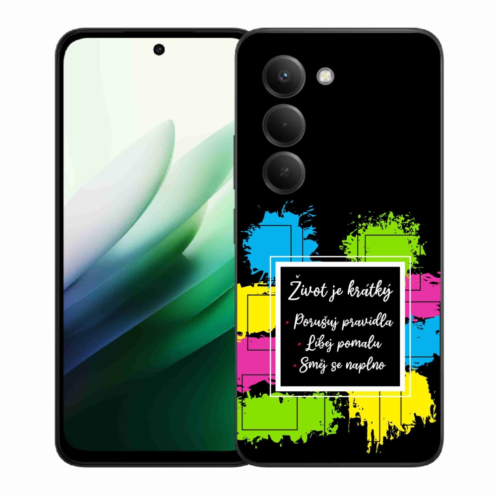 Gél borítás mmCase a Xiaomi Redmi 15 5G - Idézet 5 fekete háttérrel