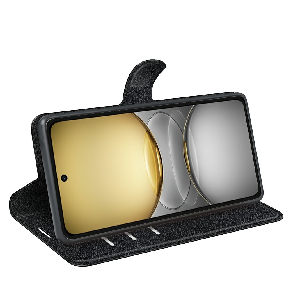 Litchi könyvtáska a Realme C75 készülékhez - fekete