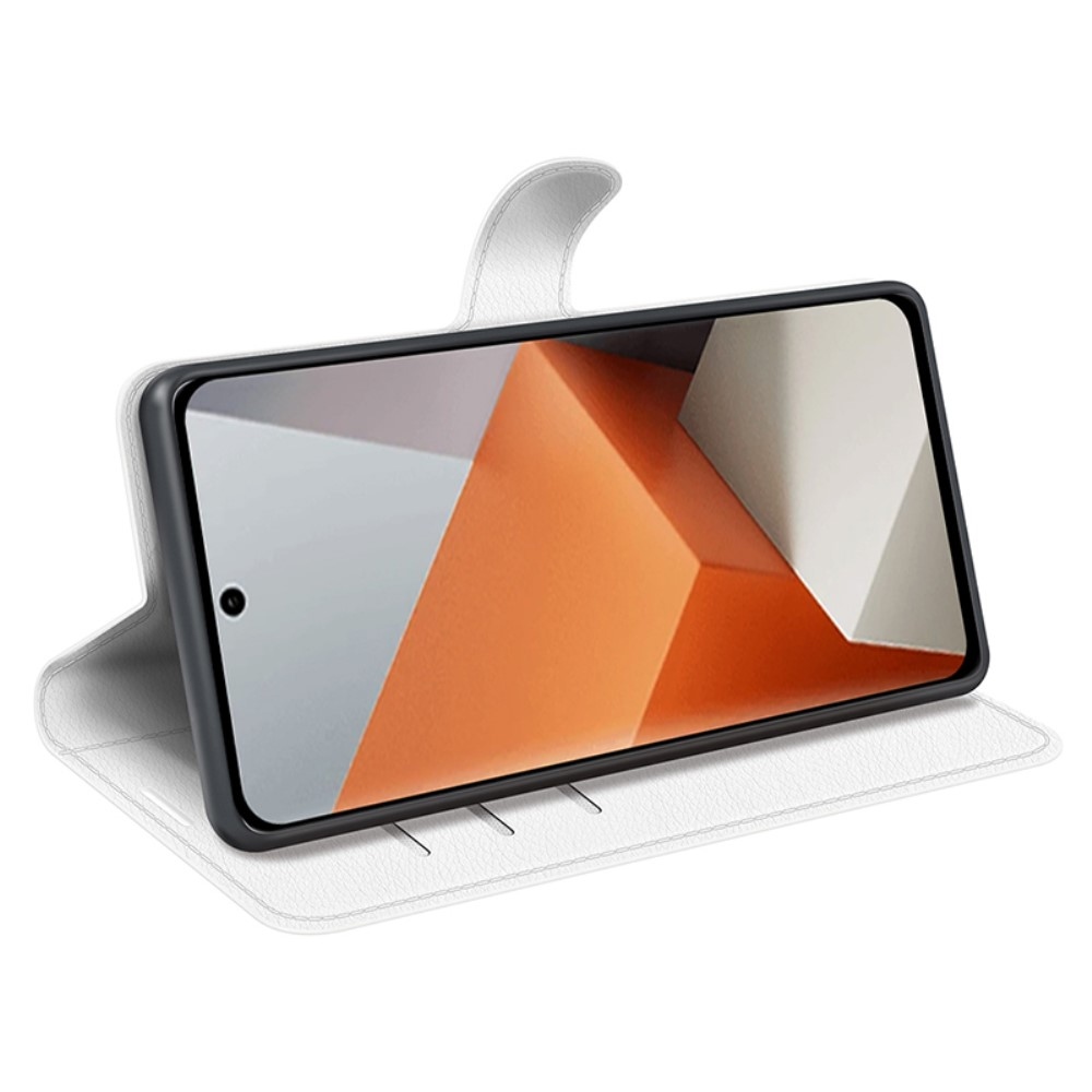 Litchi könyv tok Xiaomi Redmi Note 13 Pro+ 5G - fehér