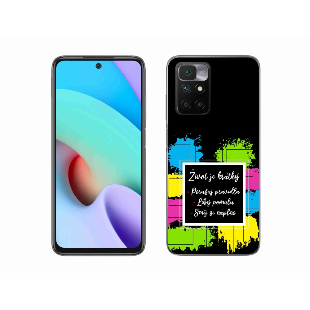 Gél borítás mmCase a Xiaomi Redmi 10/Redmi 10 (2022) - idézet 5 fekete háttérrel
