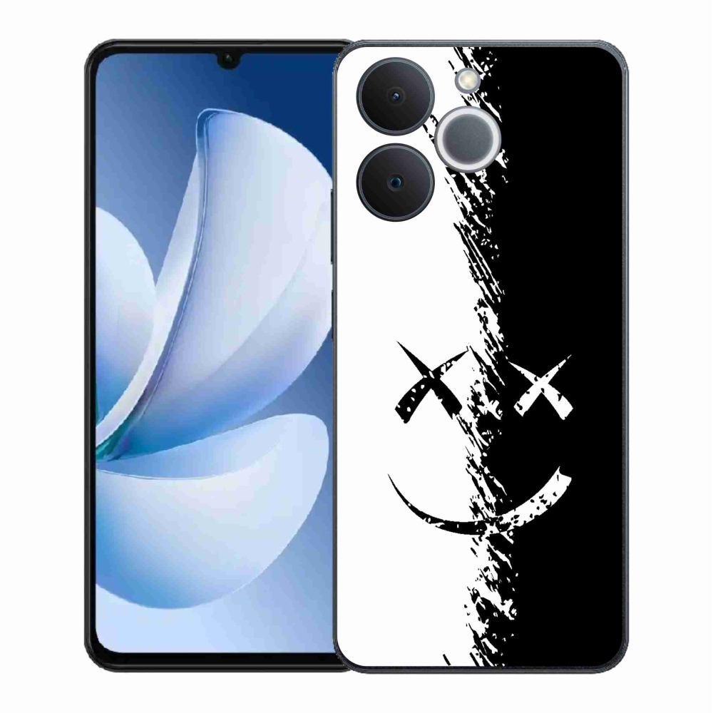 Zselés borítás mmCase a Realme Note 70T készülékhez - fekete-fehér mosolygó