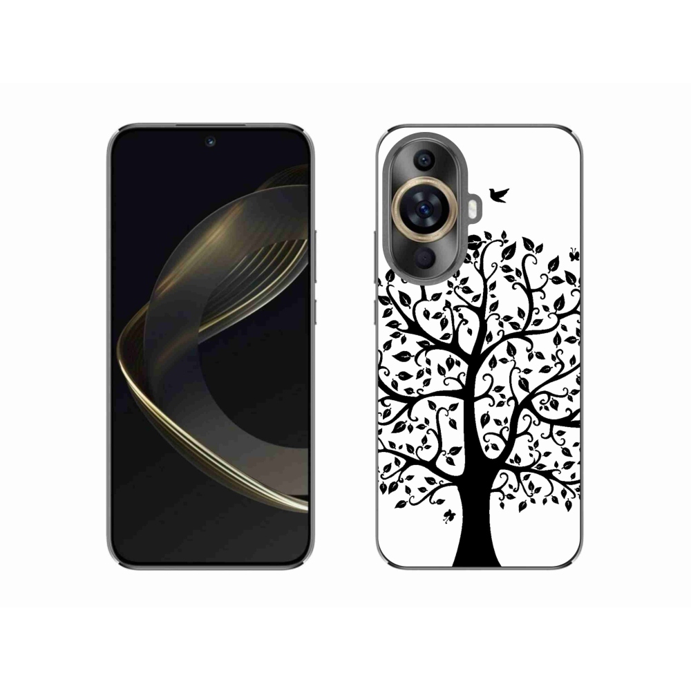 Gél borítás mmCase a Huawei Nova 11-en - fekete-fehér fa