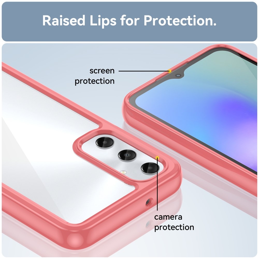 Gél tok kemény hátlappal Samsung Galaxy A05s készülékhez - piros