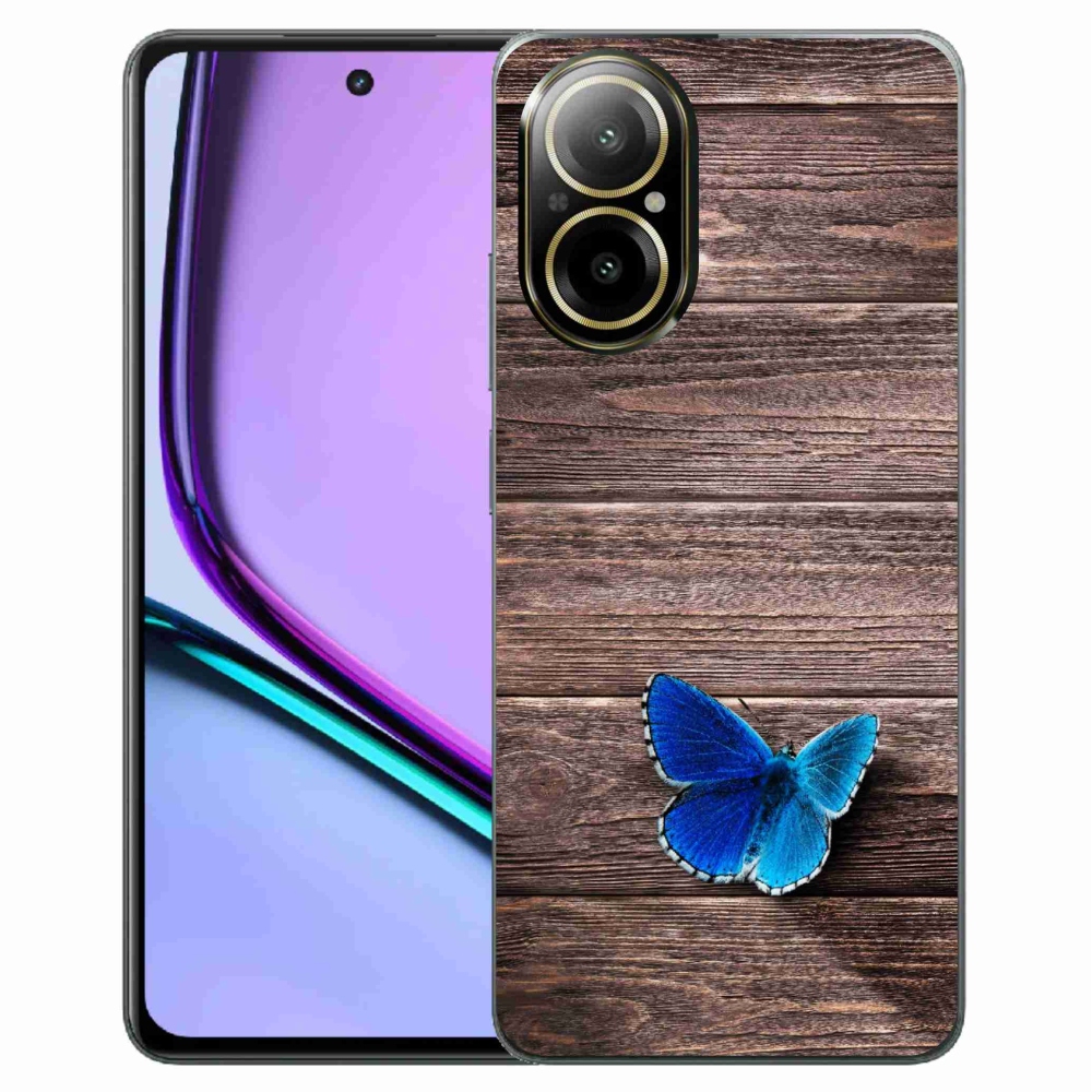 Zselés tok mmCase a Realme C67 készülékhez - kék pillangó 1