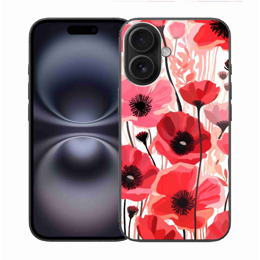 Zselés borítás mmCase iPhone 16 készülékhez - mákos 1