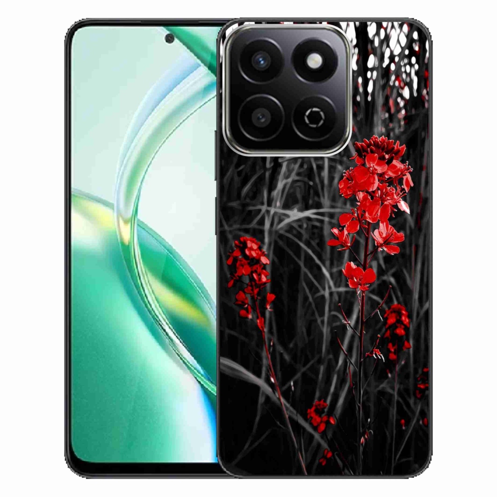 Zselés borítás mmCase a Honor 200 Smart 5G készülékhez - piros növény