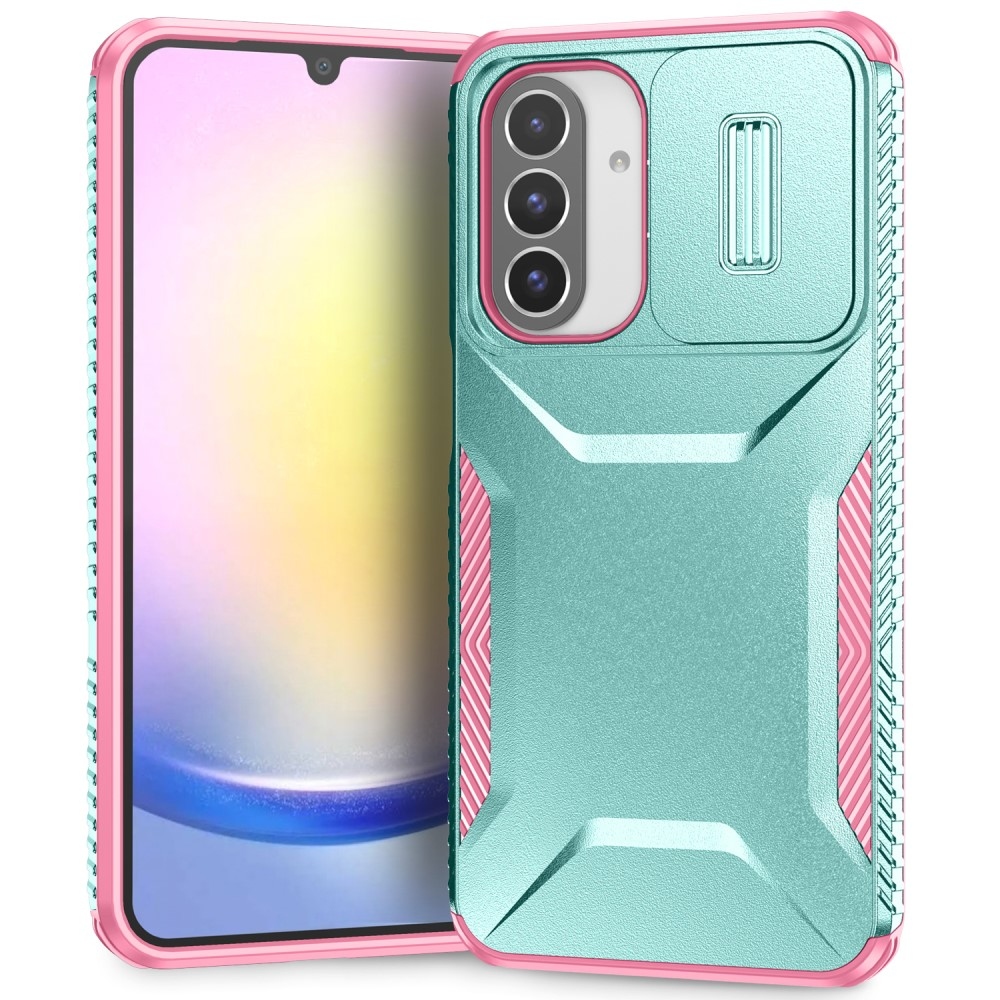 Csúszik tartós borító Samsung Galaxy A26 5G készülékhez - teal/pink