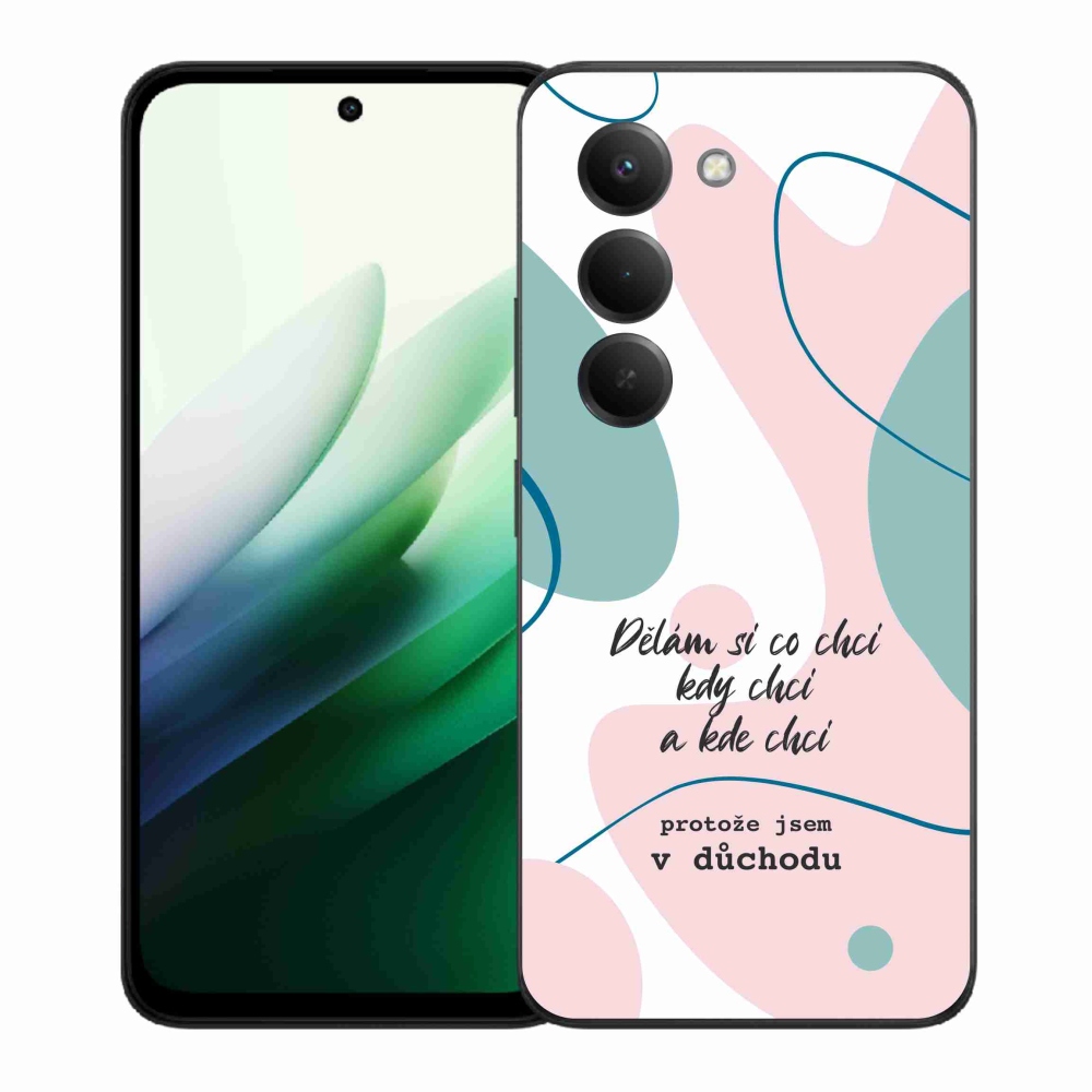 Gél borító mmCase a Xiaomi Redmi 15 5G-hez - vicces szöveg 10 fehér háttérrel