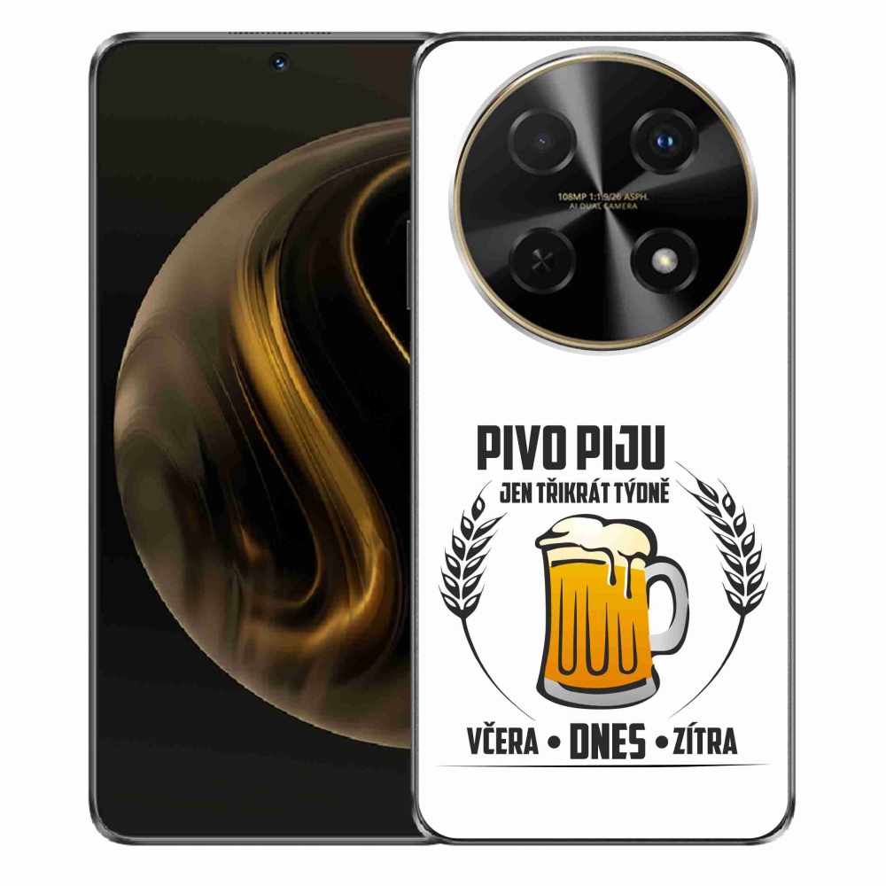 Gél borítás mmCase a Huawei Nova 12i készülékhez - sör motívum fehér háttérrel