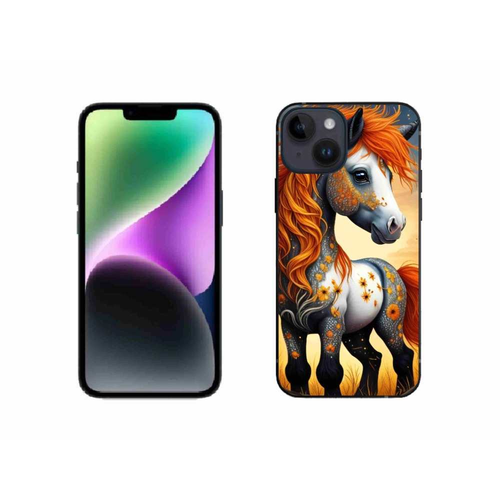 Zselés borítás mmCase iPhone 14 készülékhez - színes póni