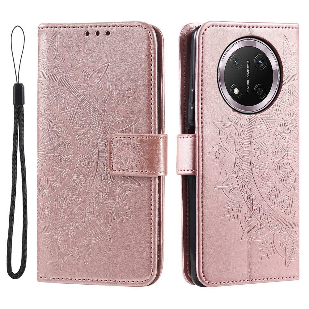Mandala könyv tok a Honor Magic 7 Lite 5G készülékhez - rózsaarany