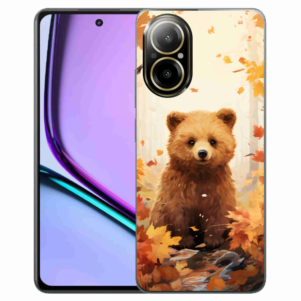 Zselés borítás mmCase a Realme C67 készülékhez - medve az erdőben