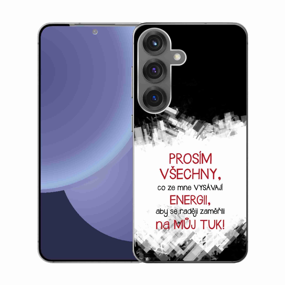 Gél borító mmCase Samsung Galaxy S25 - vicces szöveg 1 piros