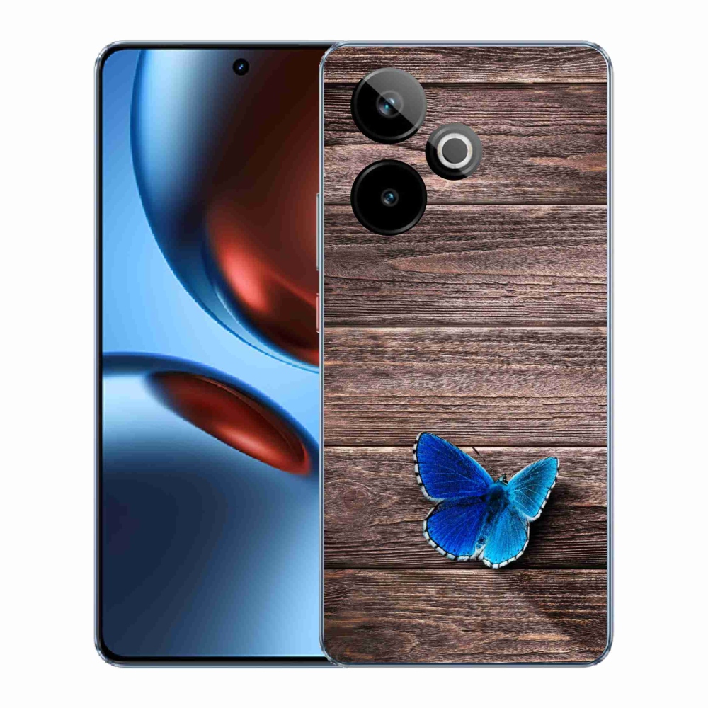 Zselés borítás mmCase a Realme GT 7 5G/GT 7T 5G számára - kék pillangó 1