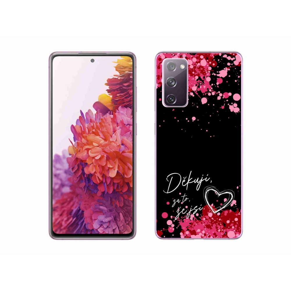 Gél borítás mmCase Samsung Galaxy S20 FE - text in love 2 fekete háttér