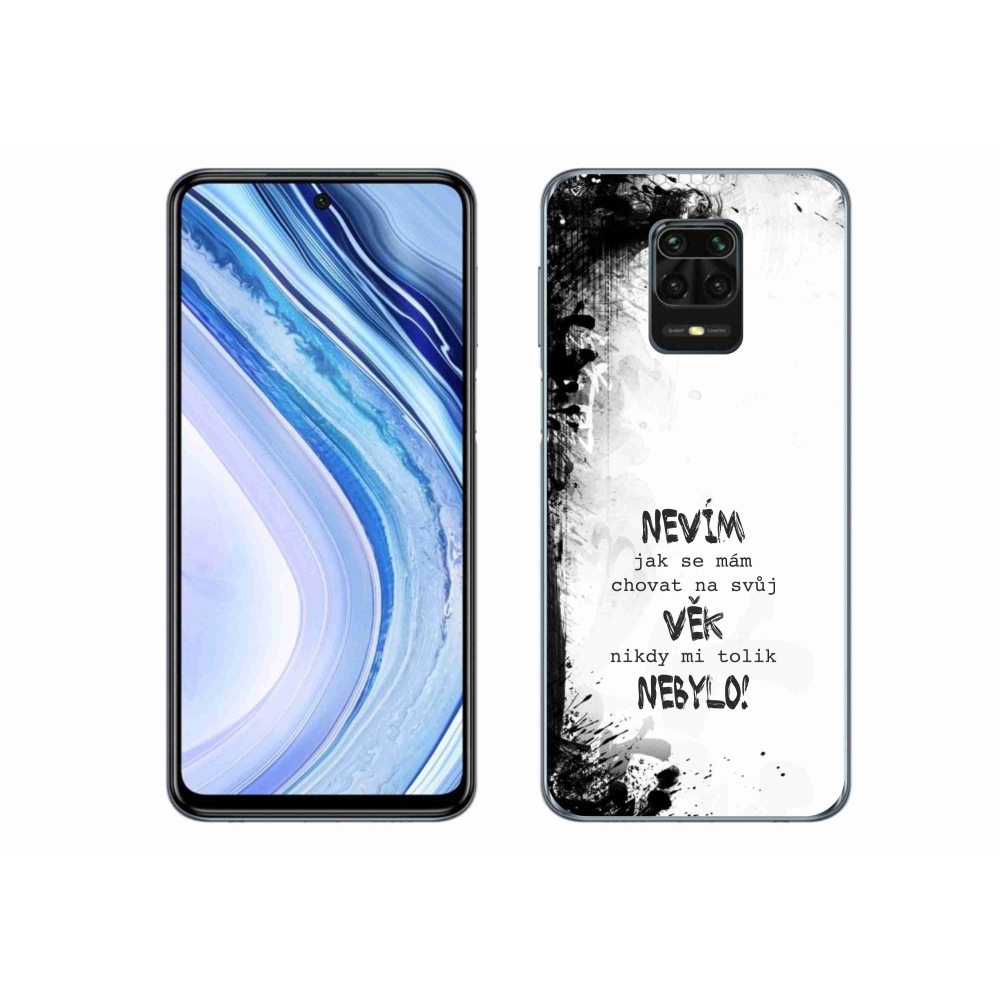 Gél borító mmCase a Xiaomi Redmi Note 9 Pro készülékhez - vicces szöveg 14 fehér háttérrel