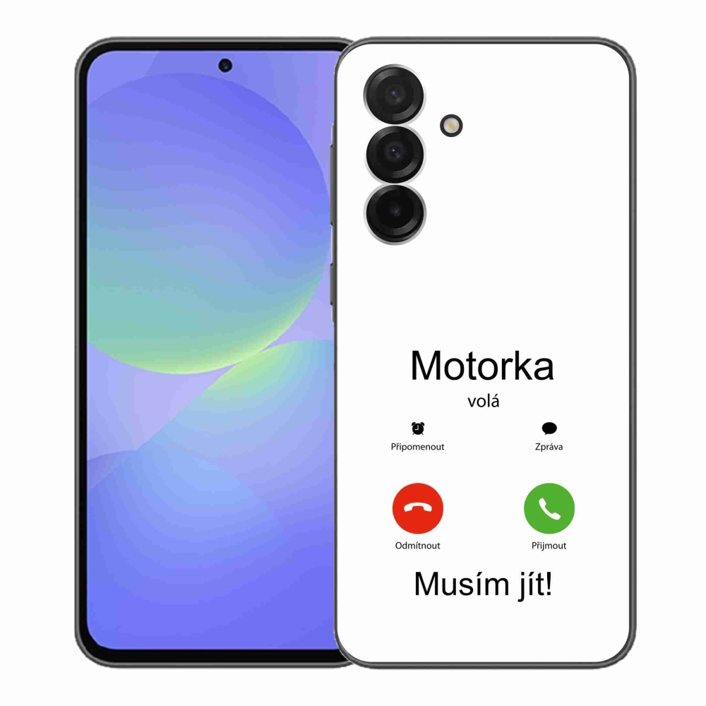 Gél borító mmCase Samsung Galaxy A36 5G - motoros hívások fehér háttérrel