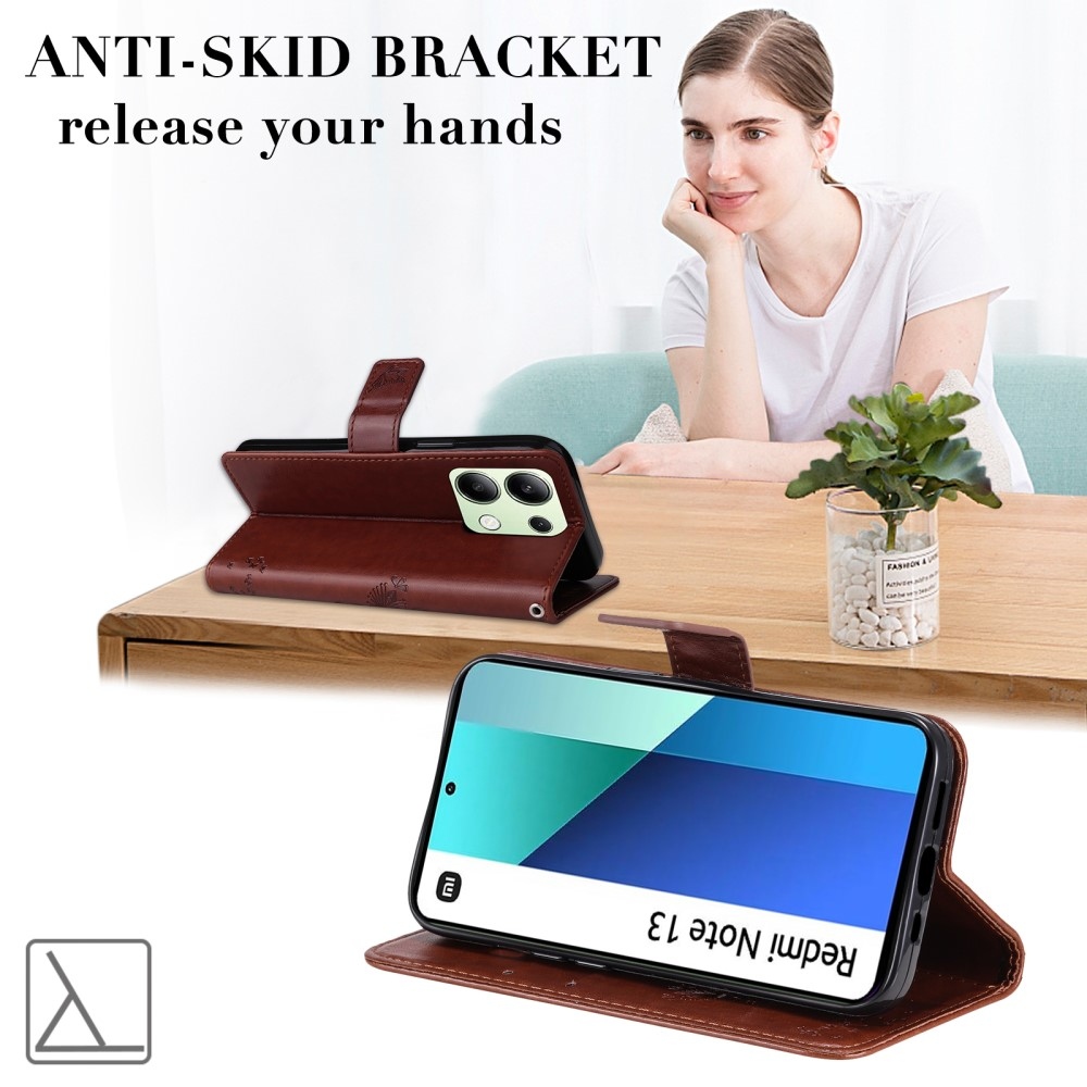 Fák könyve tok Xiaomi Redmi Note 13-hoz - barna