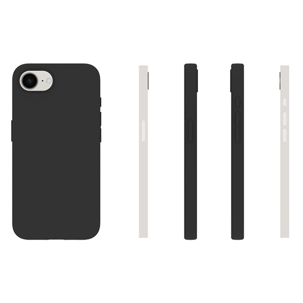 Matt zselés tok iPhone 16e készülékhez - fekete