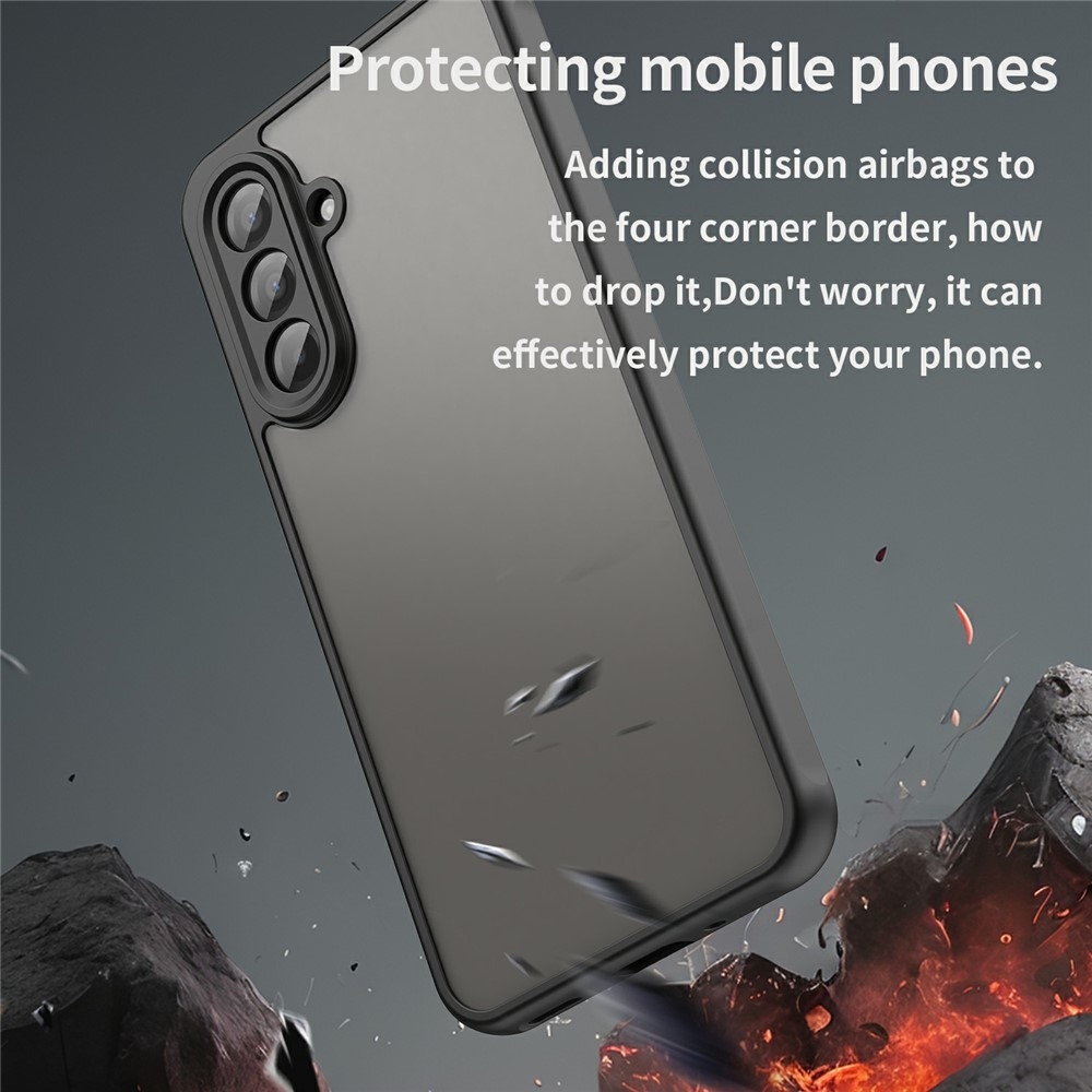 Zselés tok kemény hátlappal Samsung Galaxy A17 4G/5G készülékhez - fekete