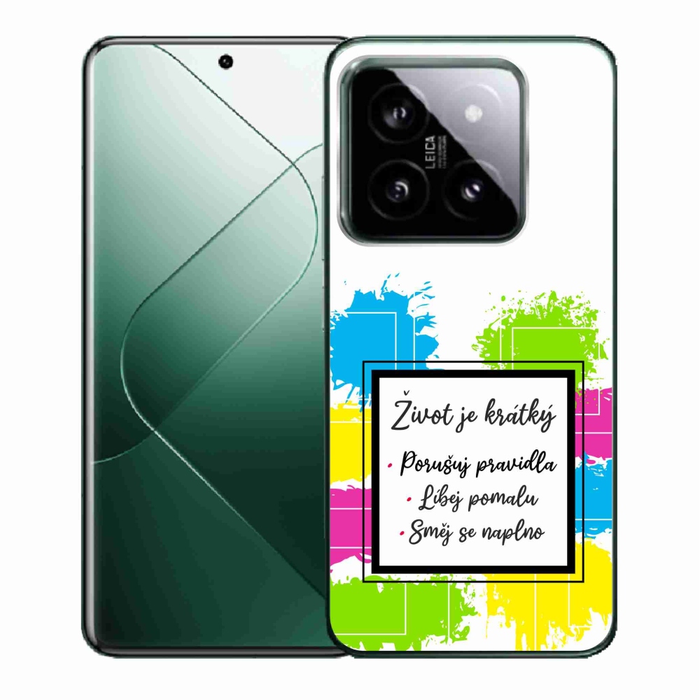 Gél borító mmCase a Xiaomi 14 - idézem 5 fehér háttérrel